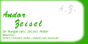 andor zeisel business card